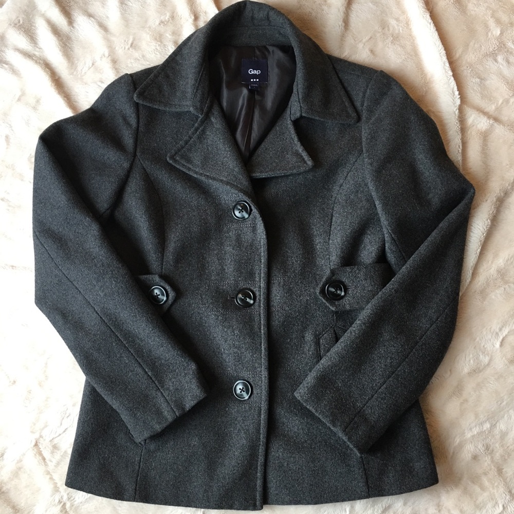 Gap charcoal wool peacoat
